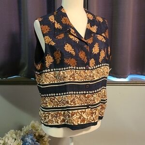 Abria NWT Button Down Sleeveless Blouse - Size 16